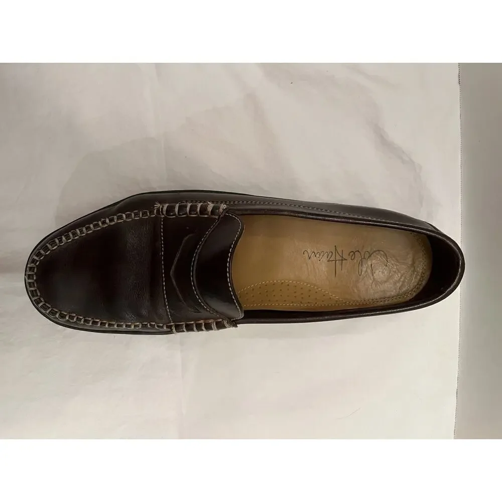 Size 8.5 Cole Haan Men’s Brown Leather Oxford Penny Loafers C07638 x F09